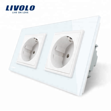 Livolo EU Double prise électrique Prise murale pour interrupteur mural VL-C7C2EU-11